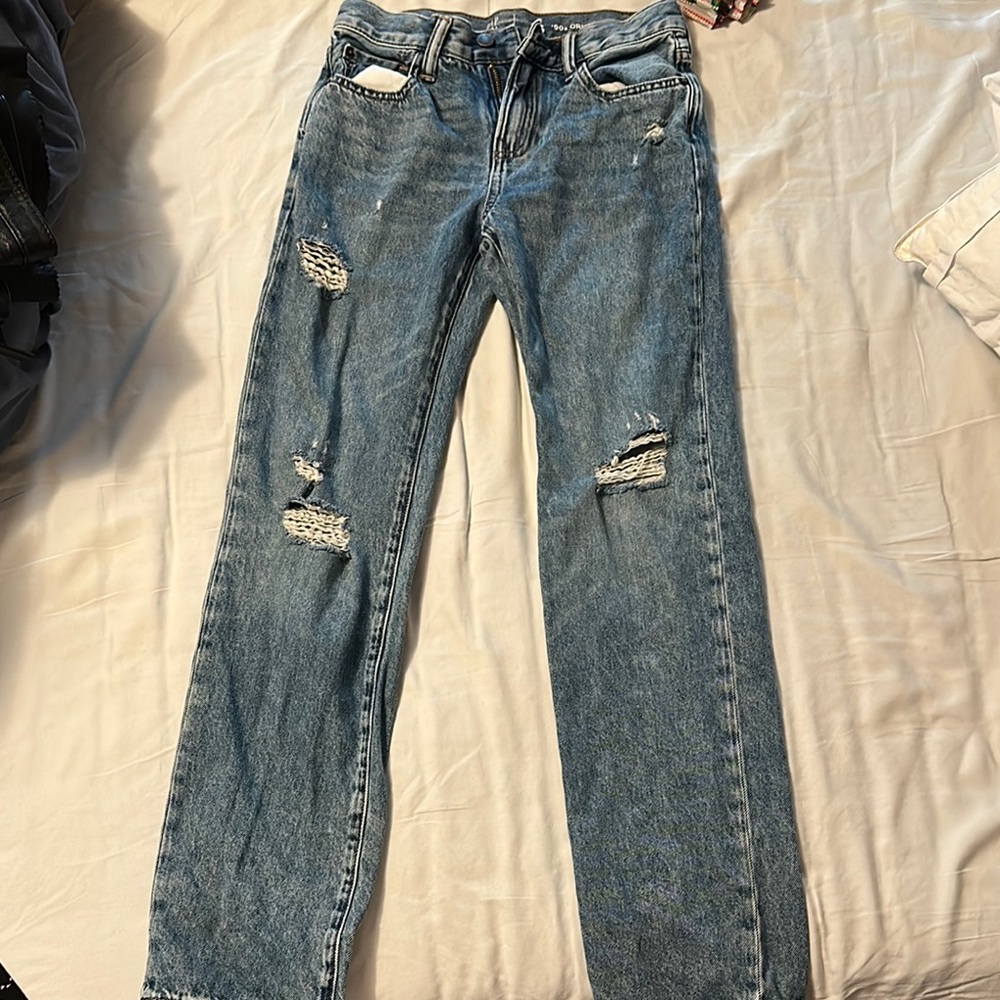 GAP Blue Casual Distressed Denim Jeans